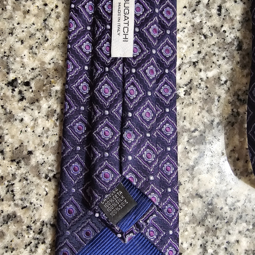 Bugatchi Elegant Purple Patterned Tie - image 3